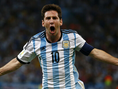 Leo Messi con la selección de Argentina