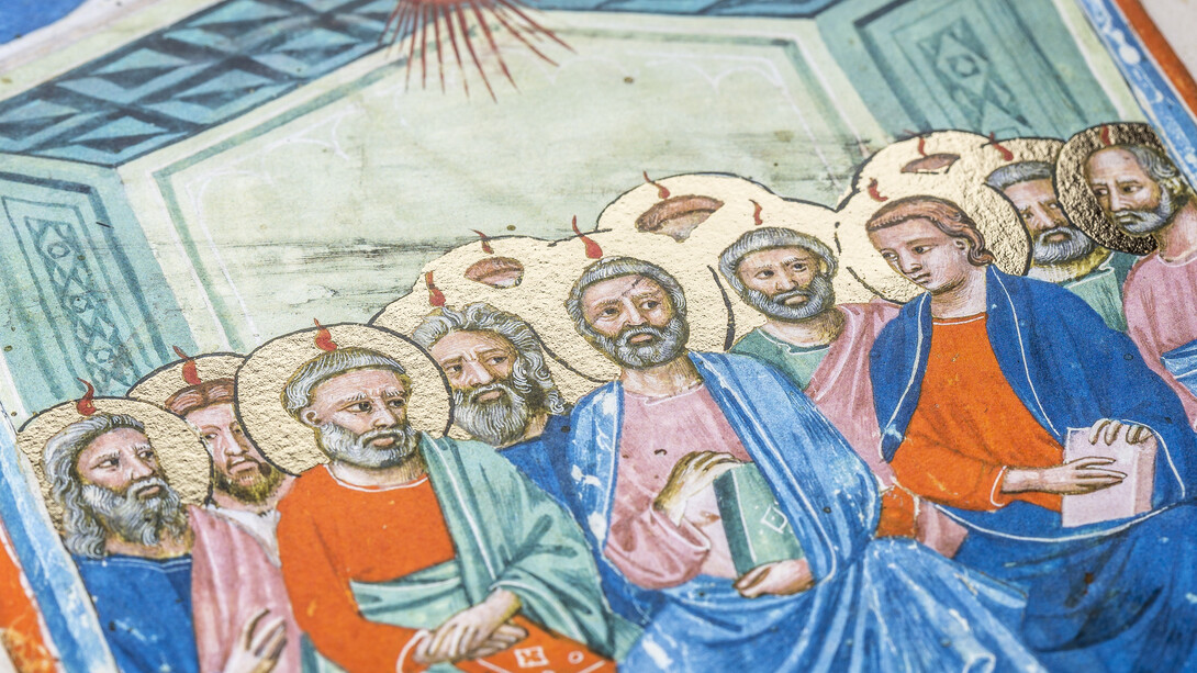 Pentecost (from the facsimile of Pacino di Bonaguida’s Picture Book)