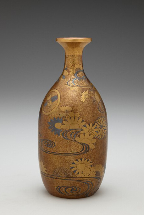 Unknown artist, Japanese, Japan, Bottle, 19th century, Lacquered wood with maki-e, Height: 20.3 cm (8 inches) Gift of Mrs. Gustav Radeke 20.981