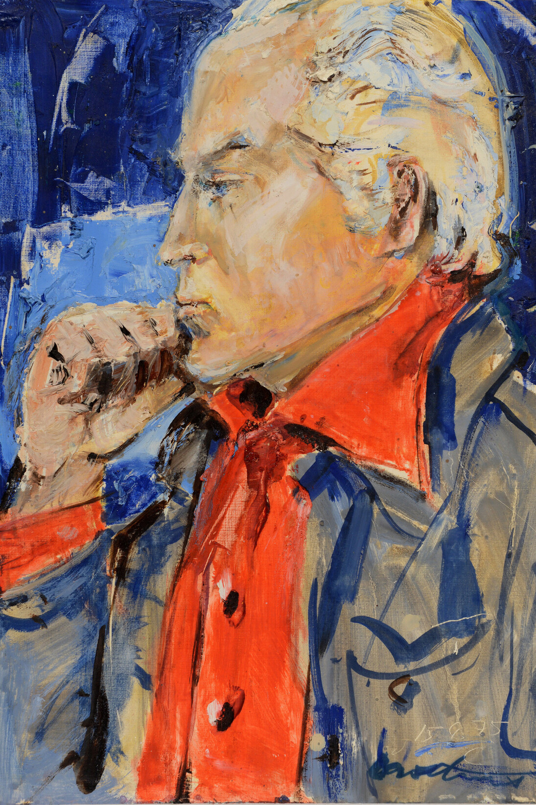 Irwin Crosthwait, 1975, Marc Vaughan, Oil on Card signed, 48 x 36 cm © Gray MCA