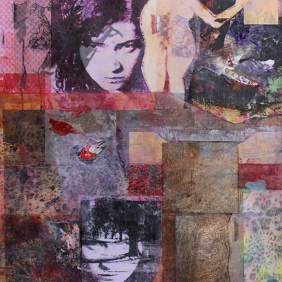 Celsa Flores. Tu peinas y despeinas mi cabello (detalle). Mixta. Foto cortesía de Teorética