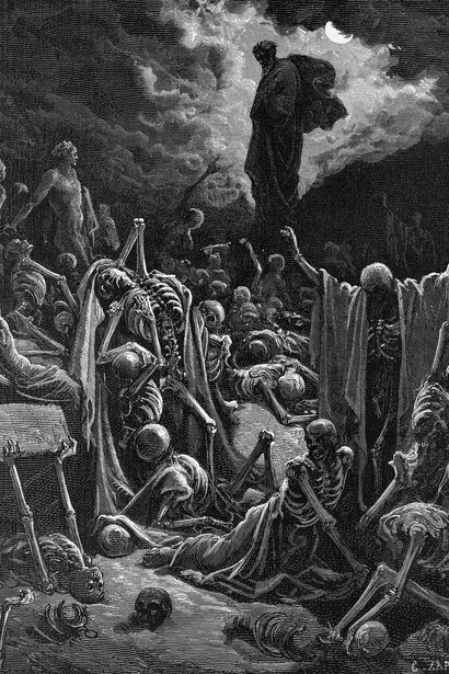 Gustave Dore, Vision of Valley of Dry Bones, 1886