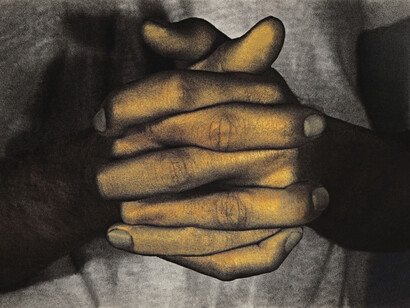 Bruce Nauman, Hands Only from Infrared Outtakes, Epson Ultra Chrome K3 ink-jet prints, 2006. Signed in pencil and numbered from the edition of 60 verso. Published by Gemini G.E.L., Los Angeles. 50.8 × 71.1 cm