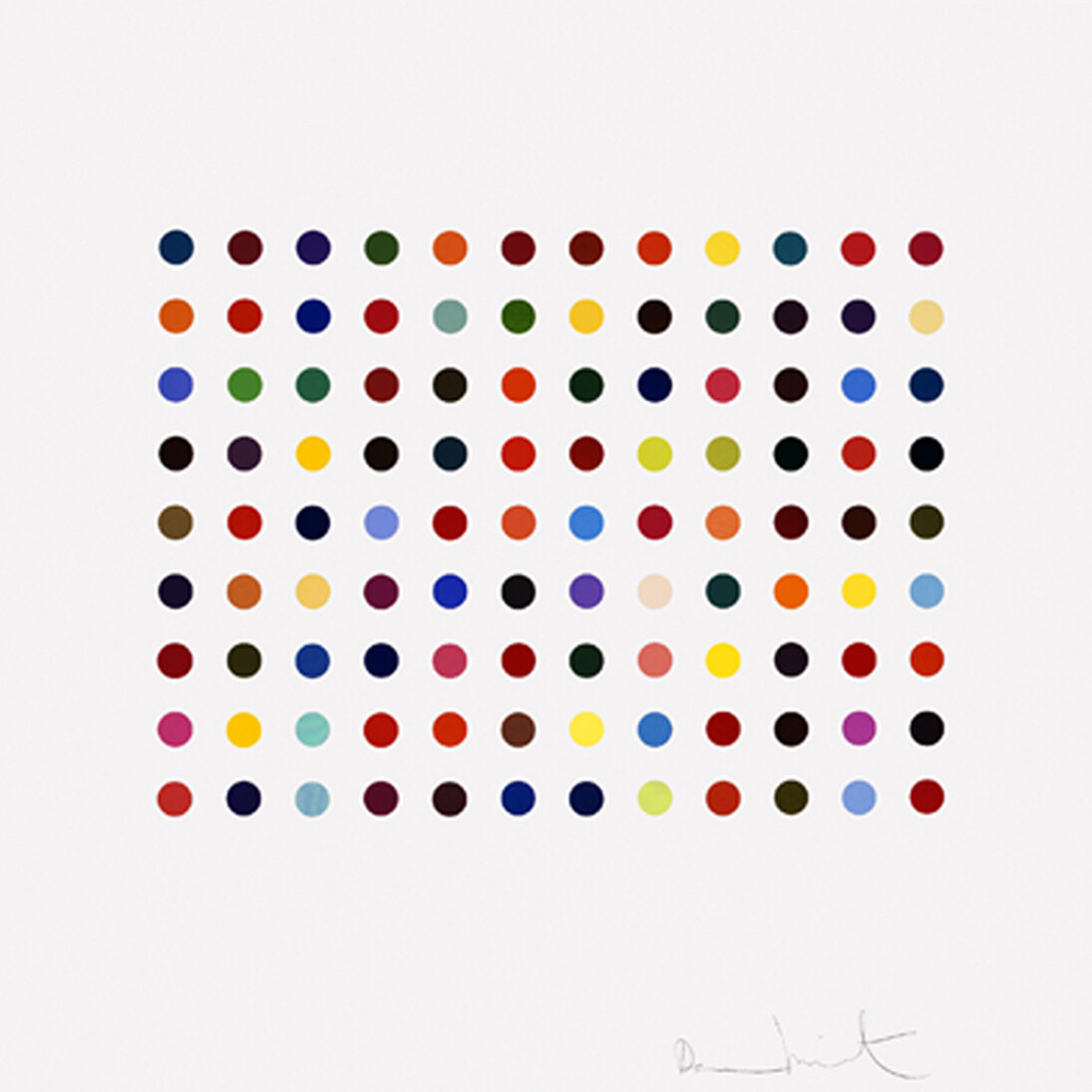 Damien Hirst, Doxylamine, 2007, Etching, Sheet size: 32 x 37 in / 81.5 x 93.5 cm, Edition of 75, Signed by the artist and numbered on the reverse (detail), courtesy of Eleven, London 
