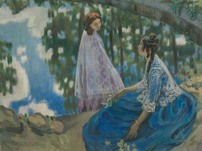 V.E. Borisov-Musatov, The pool (detail), 1902–1903. Courtesy of the New Tretyakov Gallery