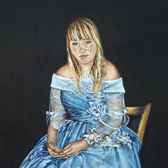 Natalka Husar, Commissar’s Daughter, 2007, Oil on rag board, 81 x 102 cm, Collection of McMaster Museum of Art, Gift of the artist
