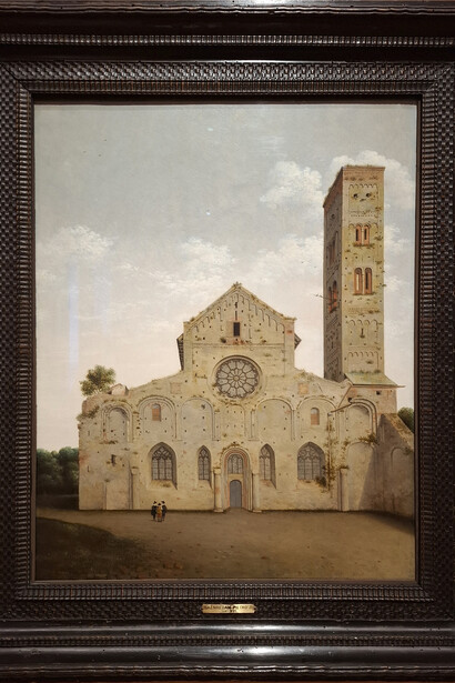 Pieter Jansz, La fachada occidental de la iglesia de Santa María de Utrecht, 1662. Cortesía del Museo Thyssen-Bornemisza