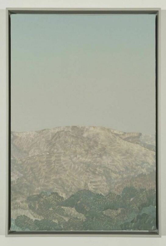 Jake Longstreth, Particulate Matter #11, 2013, oil on canvas with artist frame, 19 by 15 inches