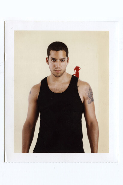 David Blaine, Rafael Fuchs, 1999, USA, Unique Color Polaroid. Edition/Set: 1/1, 5 x 4 inches, Signed on verso