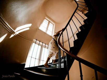 Una escalera
