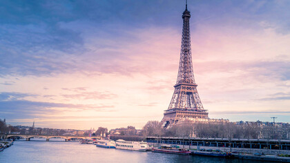 The Eiffel Tower in Paris, France, set to host the 2024 Olympics