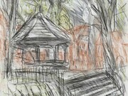 Leon Kossoff Arnold Circus 2008-10 charcoal and pastel on paper 58.5 x 50 cm