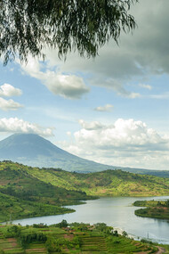 Landscape of the Virunga Mountains in Rwanda