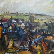 Peter Prendergast, Deiniolen, acrylic on paper 1998, 54.5 x 75 cm