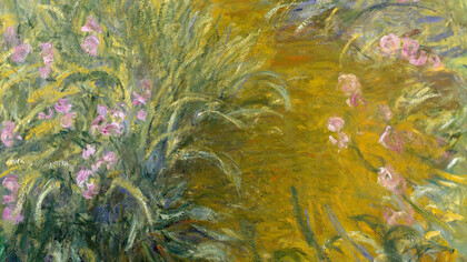 Claude Monet; El camino entre los iris, c. 1914-17, Metropolitan Museum of Art (detalle)
