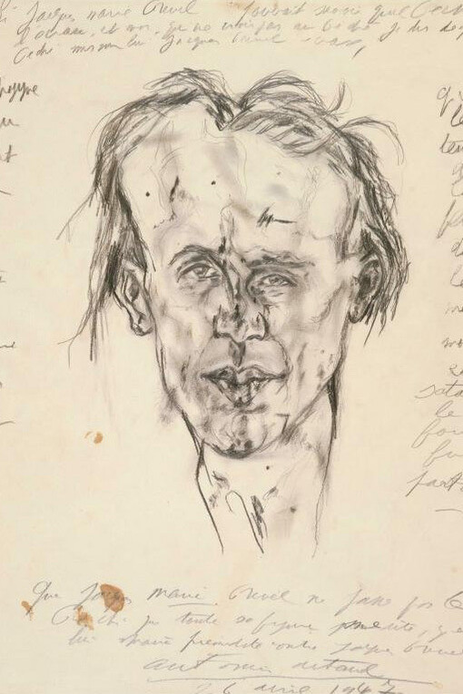 Antonin Artaud, Portrait de Jacques Marie Prével, 1947. Courtesy of Centre Pompidou 