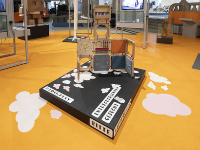 Innovation corner. Shaping the future. Ideas for the circular economy, exhibition view. Courtesy of Technisches Museum Wien