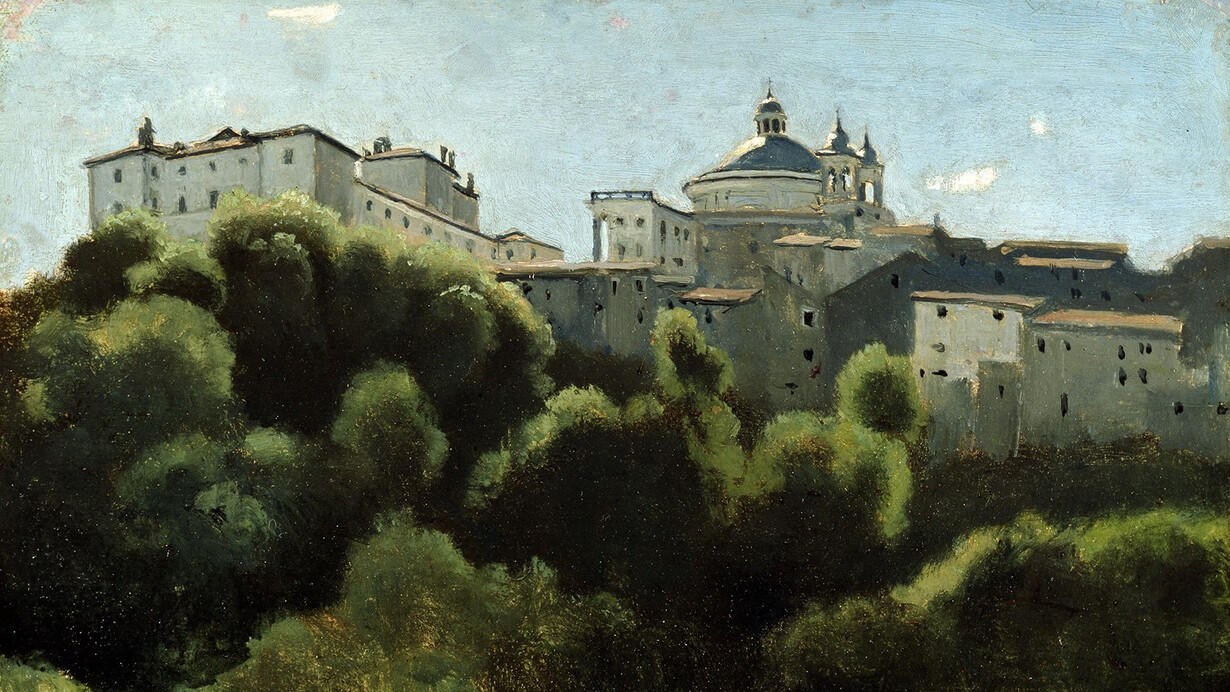 Camille Corot, Ariccia with the Palazzo Chigi, 1826/27. Courtesy of Lower Belvedere