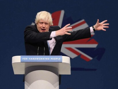 Boris Johnson en la campaña a favor del Brexit