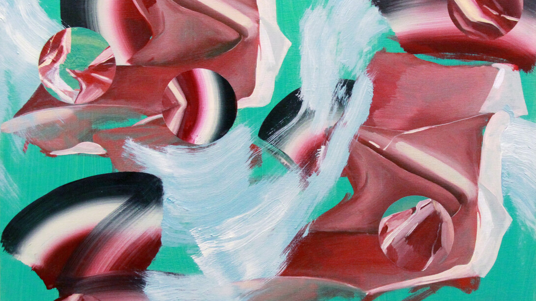 Vivien Zhang, Twofold, Oil and acrylic on canvas, 51 x 56 cm, 2014