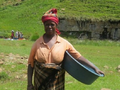Una mamma a Lesotho