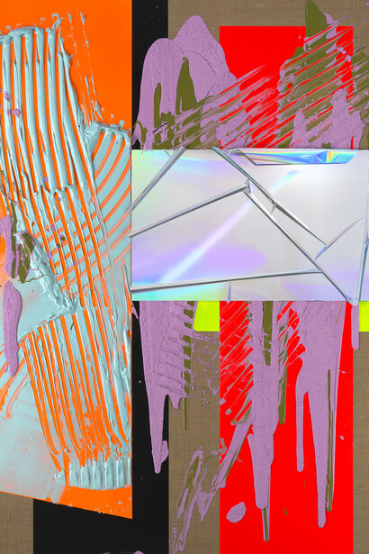 Anselm Reyle, Untitled, 2021. Courtesy of Opera Gallery
