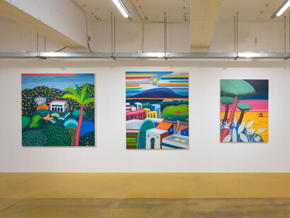 Fares Thabet, A sky on your pillow, exhibition view. Courtesy of Gallery Exit 