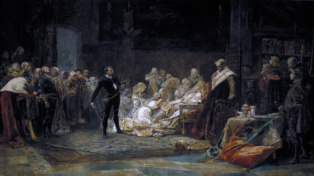 «Última escena de Hamlet» (1884), por José Moreno Carbonero