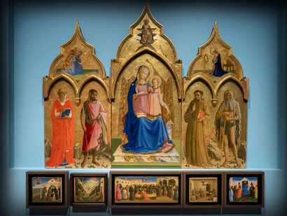 "La Pala della compagnia di San Francesco" in Santa Croce (Trittico francescano) del Beato Angelico © Su concessione del Ministero
della Cultura - Opificio delle Pietre Dure, foto Ela Bialkowska, OKNO Studio