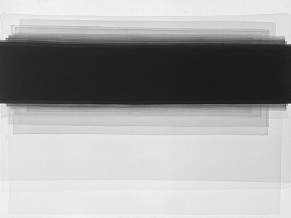 Joachim Bandau, Black watercolor, 2022. Avec l’aimable autorisation de l’artiste et de la Galerie Maubert