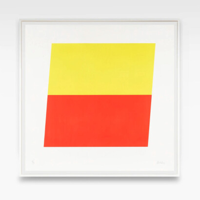 Ellsworth Kelly, Yellow red-orange, 1970
Lithograph on special Arjomari paper,
35 1/4 x 36 1/4 in,
89.5 x 92.1 cm.
Edition of 75, plus 9 AP