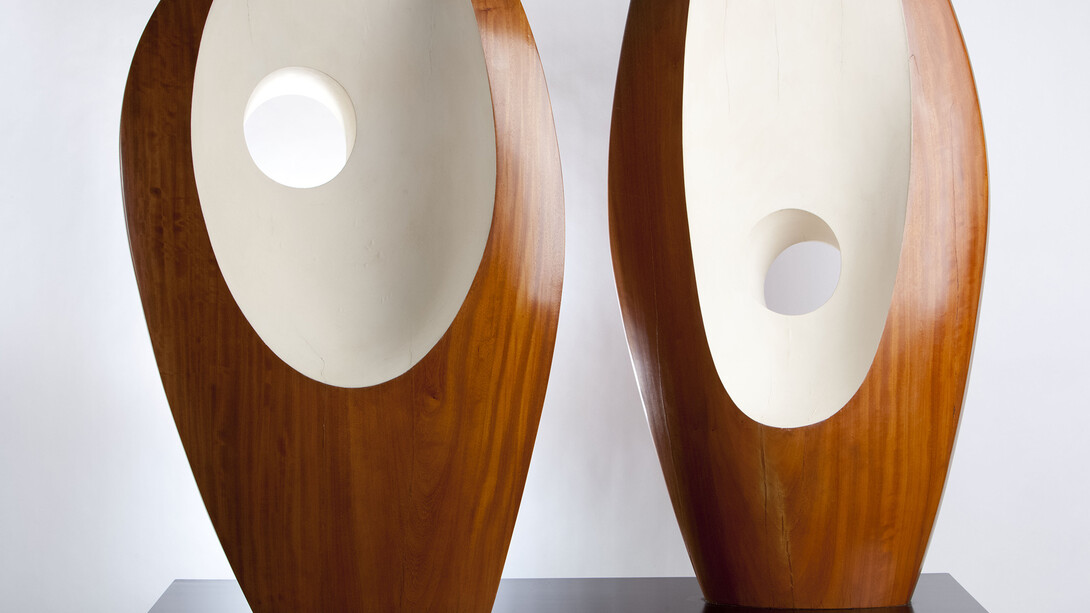Barbara Hepworth, Two Forms with White (Greek), 1963. The Hepworth Wakefield, © Bowness, Hepworth Estate. Photography by Jonty Wilde