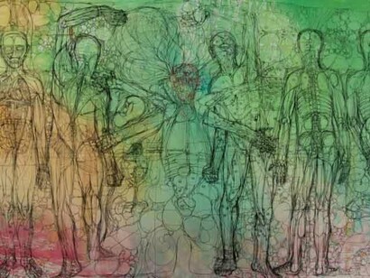 Hermann Nitsch, The last supper. Courtesy of the Nitsch Foundation