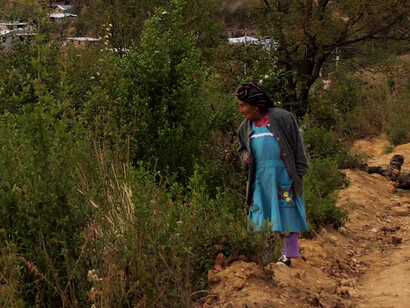 La chamana, Pilar, en Latuvi, Oaxaca, México