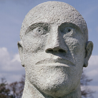 Elisabeth Frink, Desert Quartet Head I (detail), 1989, Bronze, 51.5 x 49 x 34.5 inches (130.8 x 124.5 x 87.6 cm), Edition 6 of 6 