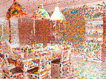 Yayoi Kusama: The obliteration room. Courtesy of Auckland Art Gallery