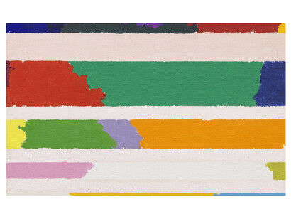 Piero Dorazio, Modello e fonte di molti orizzonti, 1969, olio su tela, cm 25 x 40