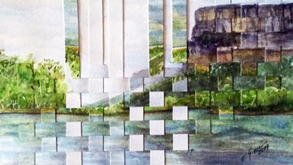 Mirage of the Lost World, 2019. Watercolor on paper. Trina González de Cosse