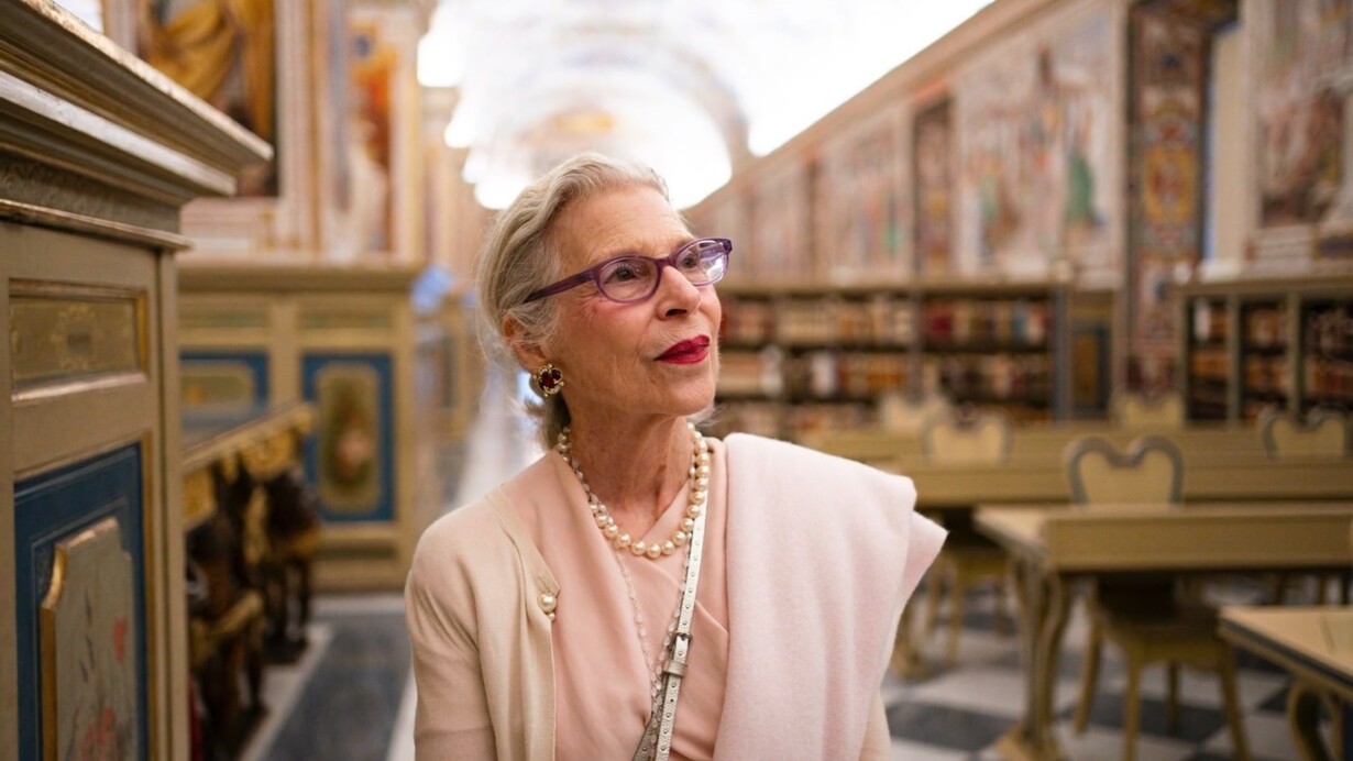 Sandra Gering in the Vatican Library 