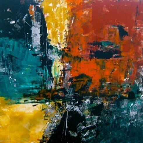 Josine Dupont, Untitled, 2012 acrilico su tela, 100 x 100 cm