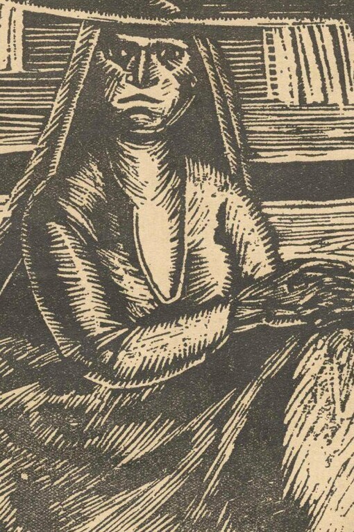 "India colla", ilustración de José Sabogal. Portada de la revista "Amauta" número 08, Abril de 1927. Colección del Archivo José Carlos Mariátegui