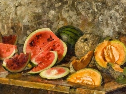 Emilio Longoni, cocomeri e poponi, 1886