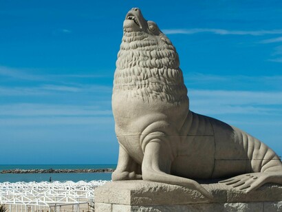 Sea Lions Monument in Mar del Plata, Buenos Aires, Argentina, made by famous sculptor Fioravanti