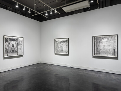 John Moore, Charcoals, exhibition view. Courtesy of Locks Gallery