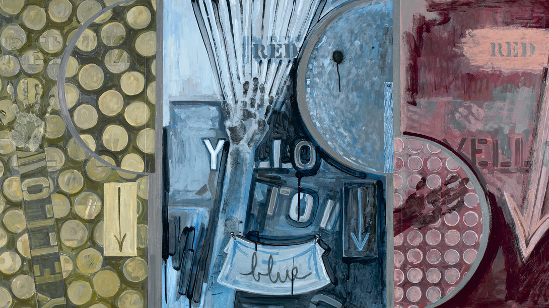 Jasper Johns, Untitled (Red, yellow, blue) (detalle), 1998. Cortesía del Museo Guggenheim Bilbao