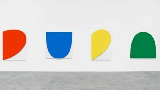 Ellsworth Kelly, Curves on White (Four Panels), 2011, Oil on canvas, four paintings, each comprised of two joined panels