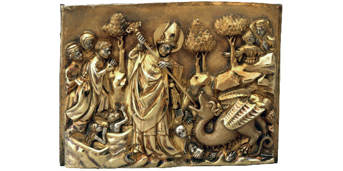 The Servatius Plaques, unknown 1403 Maastricht, silver, giltH 10,7 cm; W 13,8-16,2 cm