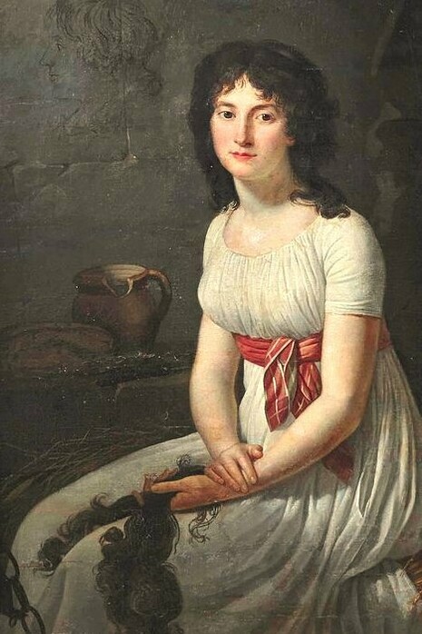 "Ciudadana Tallien en una celda de la prisión de La Force", óleo sobre lienzo, Jean-Louis Laneuville, 1796