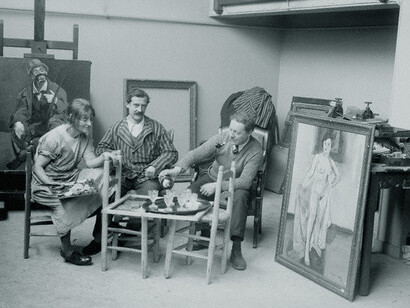 Suzanne Valadon, Andrè Utter e Maurice Utrillo nel loro studio