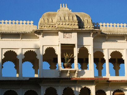 Intricate 17th century architectural pattern is a quintessential feature of Darbargarh Palace